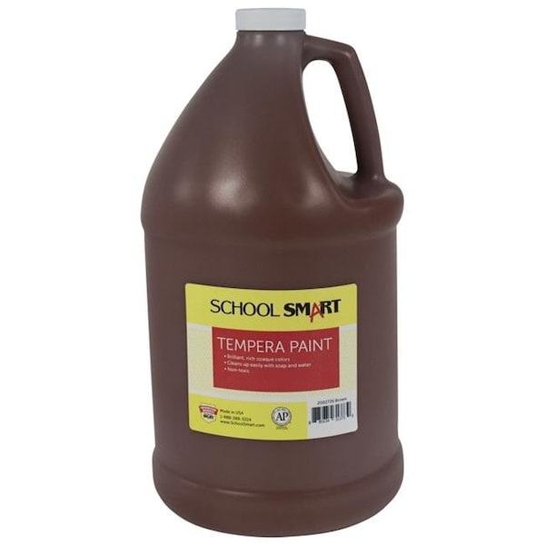 School Smart 2002726 1 gal Tempera Paint; Brown